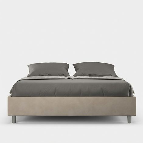 Beiges Polsterbett mit Bettkasten 160x190 Azelia (1/3)
