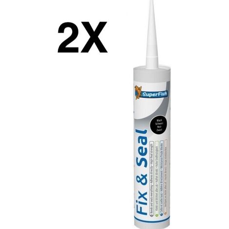 Lot de 2 Mastics - Silicones 290ml Recommandé pour le bassin de jardin. Collage Bâche, décor et autre du bassin de jardin (1/3)