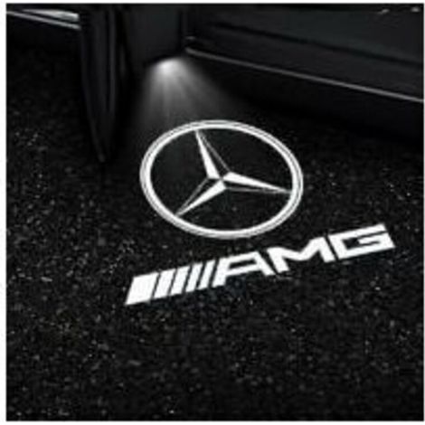 2x Car Door Led Logo Projector Light For Mercedes Benz Gls/glc/glb/gla/a/b/c/e-class