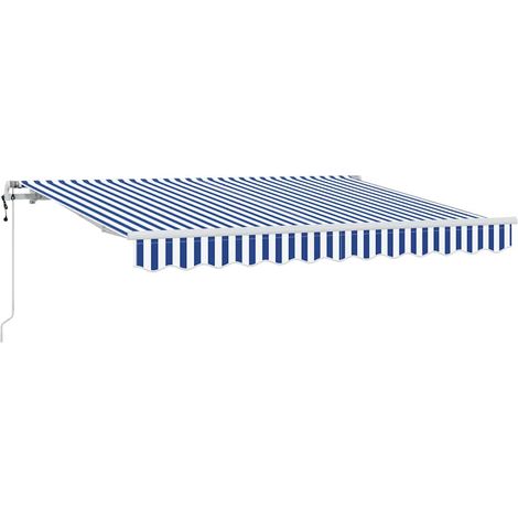 Maison Exclusive - Tenda Retrattile Blu 250 x 200 cm Tessuto