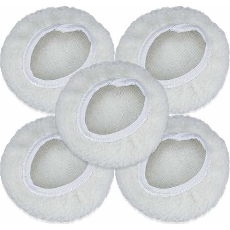 Ensemble de 5 disques de polissage automatiques 125/150 mm, tampons de polissage en laine pour la plupart des polisseuses automobiles, kit de disques de polissage, polisseuse (1/5)