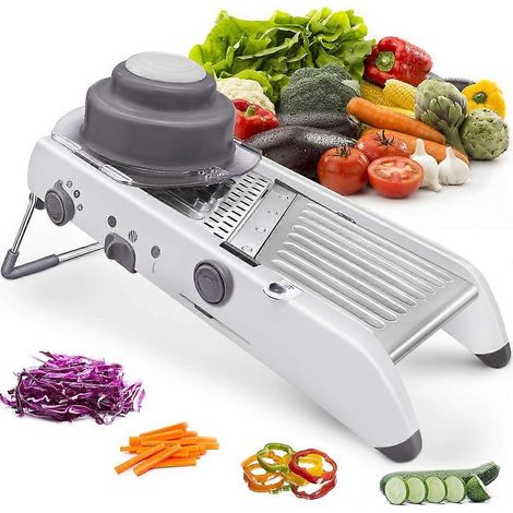 Mandoline réglable 18 pouces en acier inoxydable pour légumes, râpe, trancheuse à oignons et pommes de terre Kc0326 (1/5)