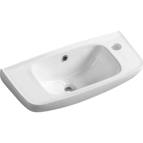 Aqualine Small - Einbau-Handwaschbecken 51x22 cm, mit 1 Hahnloch rechts, weiß 10TP70051