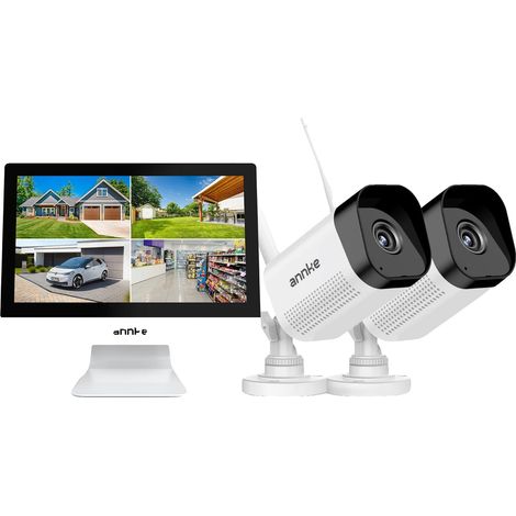 Telecamera di sicurezza, risoluzione 8MP, visione notturna fino a 30 metri, 2 telecamere da 5MP (1/2)