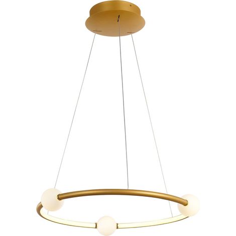 Italux Lausanne - Colgante colgante LED moderno bronce antiguo, blanco cálido 3000K 2100lm regulable (1/2)