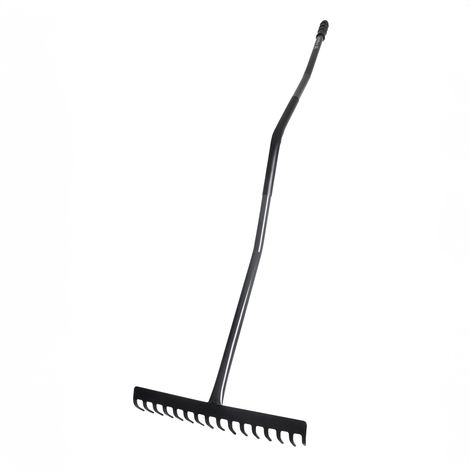 KADAX Rastrillo de hojas macizo ergonómico 16 dientes hierba universal 150 cm