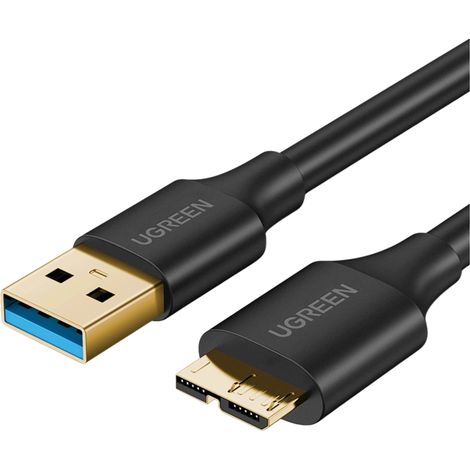 USB 3.0 - Micro-USB 3.0-Kabel UGREEN US130 0,5 m (schwarz)