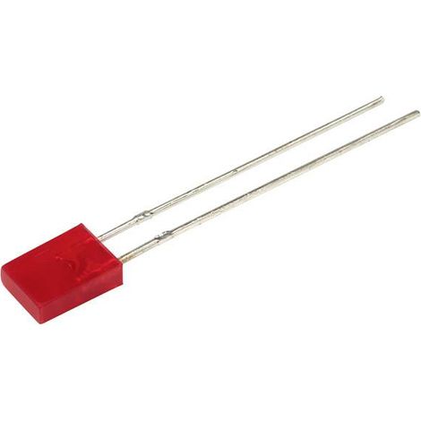 Kingbright LED rouge rectangulaire 2 x 5 mm 12.5 mcd 110 ° 30 mA 2 V C666022