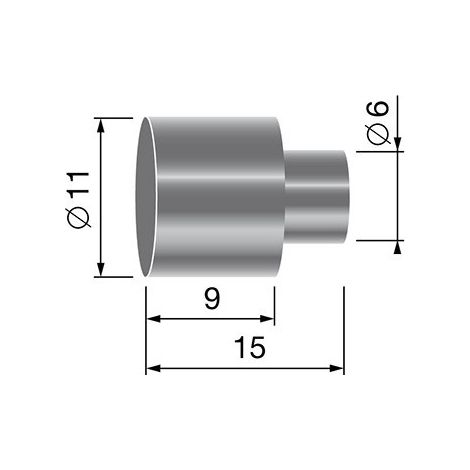 Stopper per guaina, per guaina di ø: 9,5 mm.