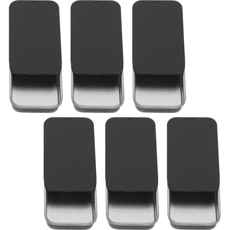 6-Piece Rectangular Metal Sliding Candy Box (1/5)