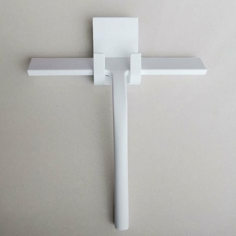 Duschabzieher – 21 cm Weiß – Fensterabzieher für Badezimmer – Silikon-Edelstahl-Fensterhaken inklusive Duschzubehör Haushaltsreinigungsgeräte (1/4)