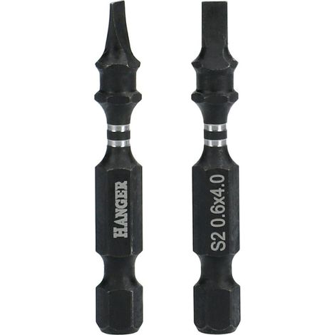 Hanger Impact-Bits S2 1/4'' 75 mm Flach