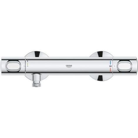 Mitigeur thermostatique douche GROHE Precision Flow - Montage mural - Protection anti-brûlure - Chromé (1/5)