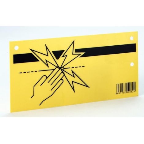 Lem Select – Panneau de signalisation clôture électrique 200 x 100 mm – PVC robuste – Impression recto-verso – Mode de fixation par vis