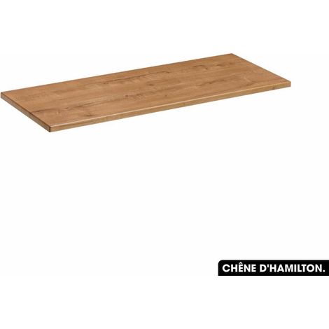 Plan de vasque en bois CHÊNE D'HAMILTON L.140 x P.47 x H.2,5