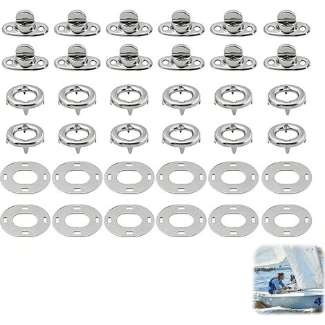 8 Fermetures Rotatives pour Œillets Ronds, Attaches pour Bâche, Parfait pour Bâche de Bateau, Bâche de Camping-Car, Bâche de Camping et Tente, Résistant au Vent et Durable