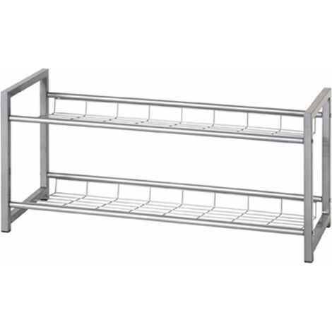 Range-Chaussures en Acier "Plase" 80cm Argent (1/2)