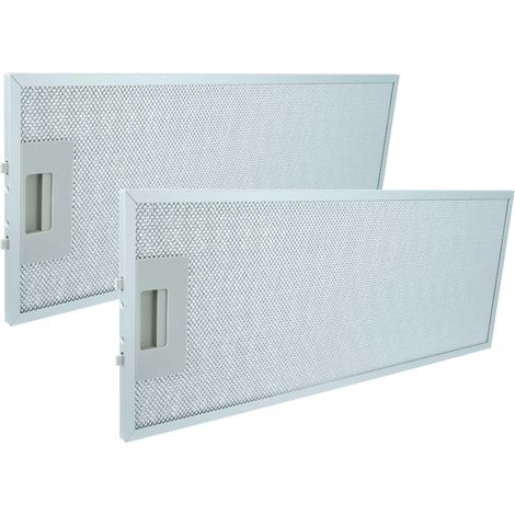 vhbw 2x Filtro metálico de grasa compatible con Siemens LI23030/08, LI23030/09, LI23030/06, LI23030/07, LI23030CH campana extractora metal