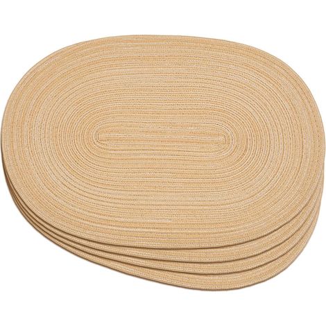 Lot de 4 Sets de Table, Tissés, Antidérapants, Résistants à la Chaleur, pour Cuisine, Salle à Manger
