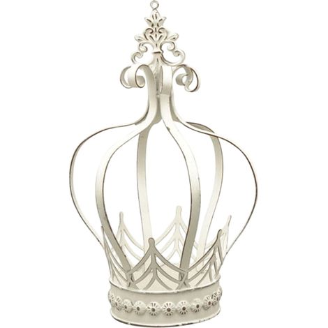 Corona Real Decorativa de Metal Blanco (1/3)