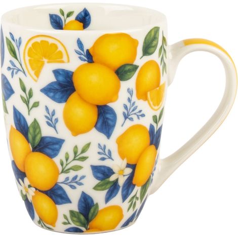 Mug en porcelaine à motifs de citrons - Cadeau idéal pour les amateurs de thé (1/5)