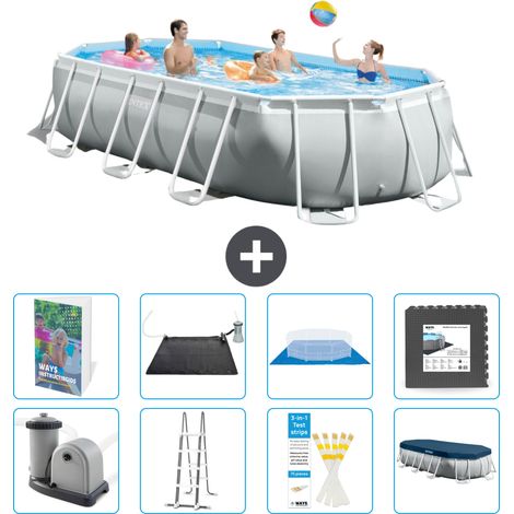 Prism Frame Pool Oval - 503x274x122 cm - 9-teilig S543