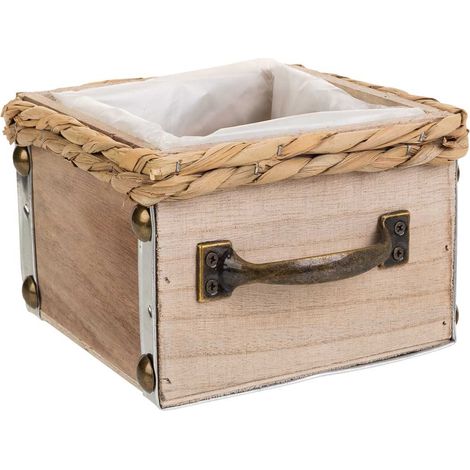 Cajón de madera marrón 15x15x10,5 (1/5)