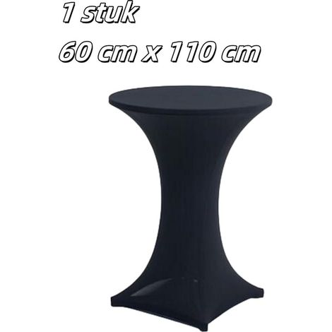 1 tovaglia elastica da cocktail, accessori per hotel, decorazioni per matrimoni, 60 cm x 110 cm, nera. (1/5)
