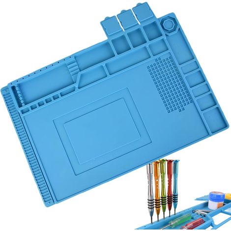 Tapis de travail à souder, tapis à souder Tapis de travail de réparation de réparation de soudure de téléphone magnétique pour montre, ordinateurs portables, (1/5)