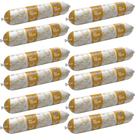TufTuf Nassfutter für Hunde, Geflügelriegel, 12 x 900 g, Komplett (1/2)