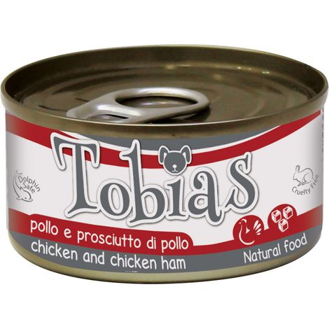24 lattine 85 g cad.: Tobias Dog Pollo e Prosciutto di pollo 24 lattine da 85 g cad.
