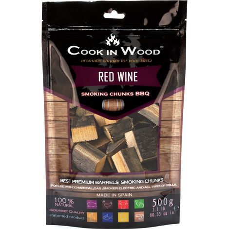Cook In Wood - Chunks de Ahumado de Barrica de Roble de Vino Tinto - 0,5 kg (1/2)