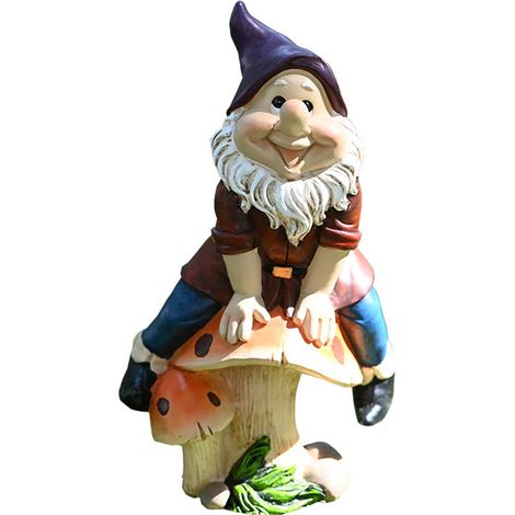 Statue de jardin en résine polie, poupée colorée pour extérieur, décoration terrasse, jardin, porche. (1/5)