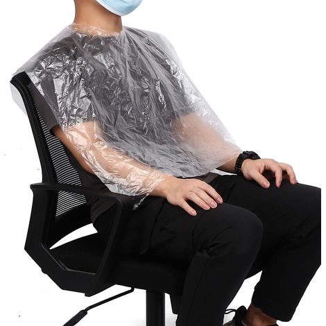 Tabliers Jetables 50 Pièces Imperméables Jetables Coupe de Cheveux Teinture Cape Tablier de Coiffure 64 X 82 Cm pour Salon de (1/4)