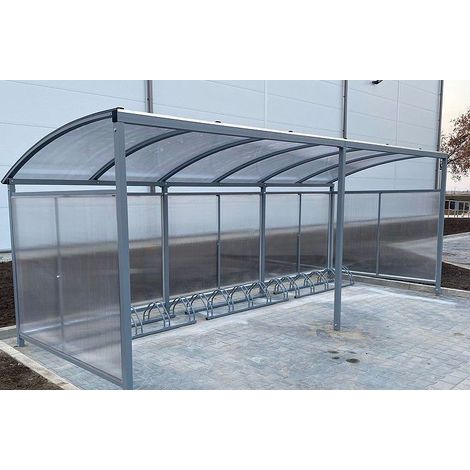 Abri vélo PERLA pour 15 vélos - 630cm - Fixation: à fixer dans le béton (1/5)