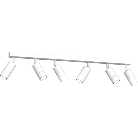 Barra 6 faretti orientabili bianca GU10 8W Luminex Link