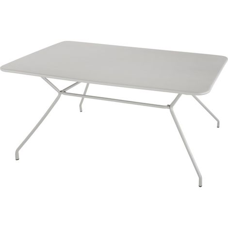 Tavolo da giardino 150x80 cm in metallo grigio - Cara (1/3)