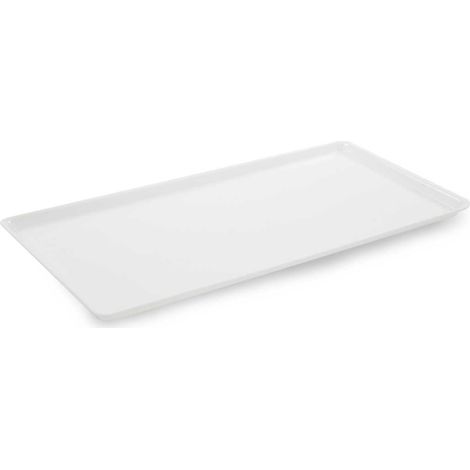 Plat en Plexiglas rectangulaire avec coins arrondis Blanc 595x295x17mm - Matériel CHR Pro