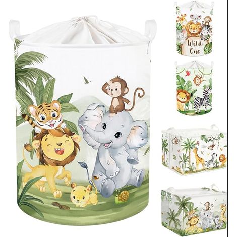 Panier Rangement Bébé pour Jouets Corbeille a Linge Animaux Forêt  Boite Couvert, Pliable, Cube Tissu, Jouet Enfant, Bac Sale, Impermeable (1/5)