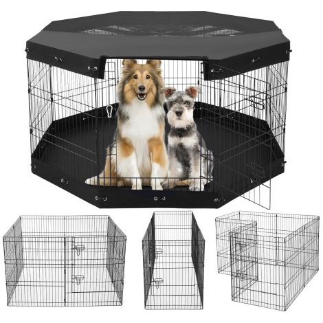Parc pour Chien 160x160x76 cm Enclos Chat Chiot Pliable 8 (1/5)