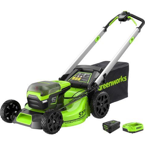 Greenworks Modelo Cortacésped 60V con bolsa colectora 55L