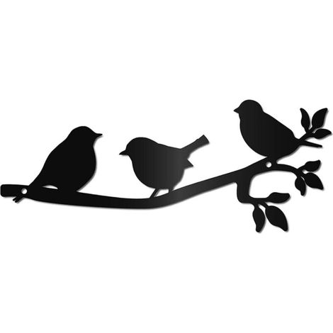 15 cm Décoration murale métal noir rustique, art mural pour maison jardin cour (1/5)