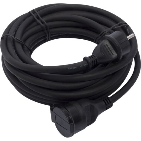 Rallonge 1x16A - 3500W - 10m - Noir - Chacon (1/3)