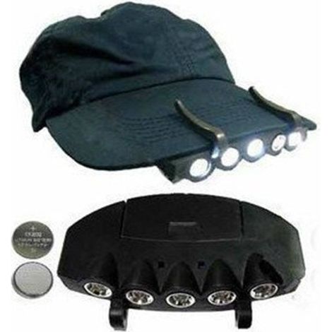1 PC Casquette Lumineuse Bord lumière Mini Phare Rotatif Lampes de Poche Casquette visière Torche pour Camping Course Cyclisme Marche randonnée (1/5)