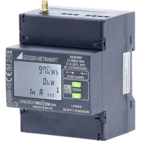 Gossen Metrawatt EM2289 U2289-V039 Contatore corrente trifase 80 A Approvazione MID: Sì 1 pz.