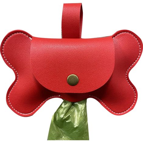 Distributore di sacchetti per escrementi di cane con supporto per guinzaglio attaccabile, robusto e portatile box per esercizi per animali domestici