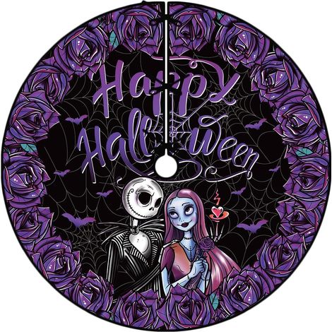Falda para árbol de Navidad de Halloween de 120 cm, decoración espeluznante para el hogar y fiestas, decoración espeluznante de Halloween, falda para árbol de Navidad para Halloween (1/4)