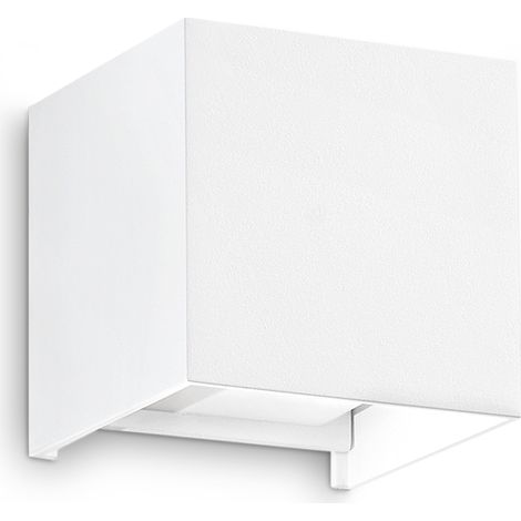 Applique Da Parete Contemporaneo Atom Alluminio Bianco Led 12W 3000K Ip54
