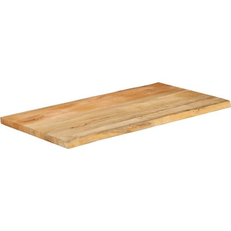 Dessus de table Dessus de bureau Plateau de table 110x60x3,8 cm bord vivant bois massif manguier (1/5)