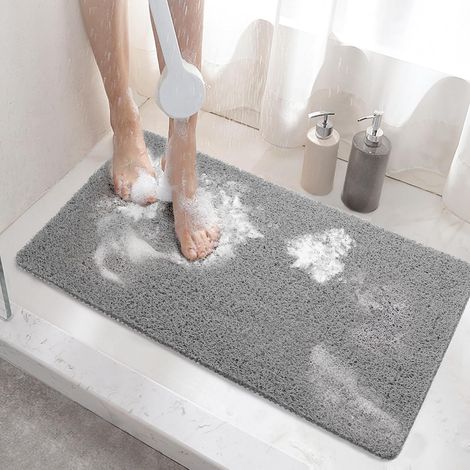 Tappetino da doccia antiscivolo, ad asciugatura rapida, drenante e resistente alla muffa – 40 x 60 cm – Morbida e confortevole texture in luffa. (1/4)
